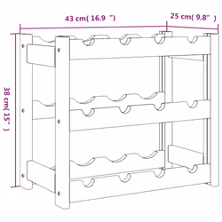 VidaXL 373388 wine rack Wood Brown - Additional view 7