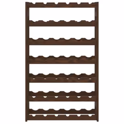 vidaXL Wine Rack Wine Shelf Bottle Holder Wine Drinking Rack Solid Wood Pine - brown, 42 bottle - Additional view 2