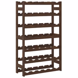 vidaXL Wine Rack Wine Shelf Bottle Holder Wine Drinking Rack Solid Wood Pine - brown, 42 bottle - Additional view 4