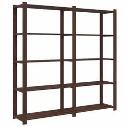vidaXL Storage Rack Storage Units Shelf Industrial Shelving Solid Pinewood - brown, 170 x 38 x 170 cm - Additional view 4