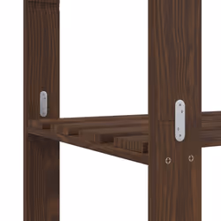 vidaXL Storage Rack Storage Units Shelf Industrial Shelving Solid Pinewood - brown, 170 x 38 x 170 cm - Additional view 5