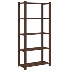vidaXL Storage Rack Storage Units Shelf Industrial Shelving Solid Pinewood - brown, 80 x 38 x 170 cm - Additional view 4