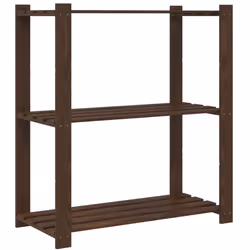 vidaXL Storage Rack Storage Units Shelf Industrial Shelving Solid Pinewood - brown, 80 x 38 x 90 cm - Additional view 4