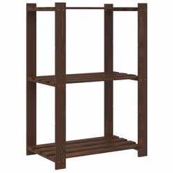 vidaXL Storage Rack Storage Units Shelf Industrial Shelving Solid Pinewood - brown, 60 x 38 x 90 cm - Additional view 4