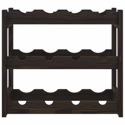 vidaXL Wine Rack Wine Shelf Bottle Holder Wine Drinking Rack Solid Wood Pine - black, 12 bottle - Additional view 2