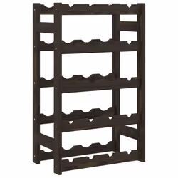 vidaXL Wine Rack Wine Shelf Bottle Holder Wine Drinking Rack Solid Wood Pine - black, 20 bottle