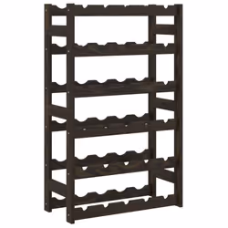 vidaXL Wine Rack Wine Shelf Bottle Holder Wine Drinking Rack Solid Wood Pine - black, 30 bottle