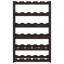 vidaXL Wine Rack Wine Shelf Bottle Holder Wine Drinking Rack Solid Wood Pine - black, 30 bottle