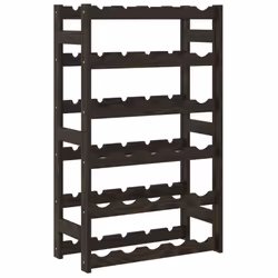 vidaXL Wine Rack Wine Shelf Bottle Holder Wine Drinking Rack Solid Wood Pine - black, 30 bottle - Additional view 4