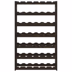 vidaXL Wine Rack Wine Shelf Bottle Holder Wine Drinking Rack Solid Wood Pine - black, 42 bottle