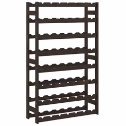 vidaXL Wine Rack Wine Shelf Bottle Holder Wine Drinking Rack Solid Wood Pine - black, 56 bottle