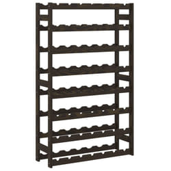 vidaXL Wine Rack Wine Shelf Bottle Holder Wine Drinking Rack Solid Wood Pine - black, 56 bottle