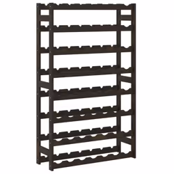 vidaXL Wine Rack Wine Shelf Bottle Holder Wine Drinking Rack Solid Wood Pine - black, 56 bottle - Additional view 4