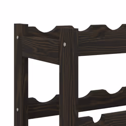 vidaXL Wine Rack Wine Shelf Bottle Holder Wine Drinking Rack Solid Wood Pine - black, 56 bottle - Additional view 5