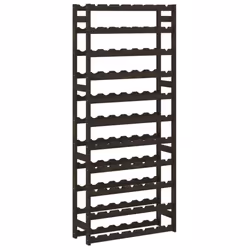 vidaXL Wine Rack Wine Shelf Bottle Holder Wine Drinking Rack Solid Wood Pine - black, 77 bottle