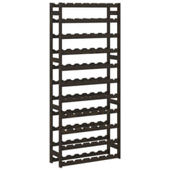 vidaXL Wine Rack Wine Shelf Bottle Holder Wine Drinking Rack Solid Wood Pine - black, 77 bottle