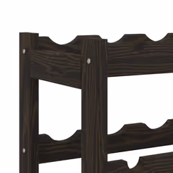vidaXL Wine Rack Wine Shelf Bottle Holder Wine Drinking Rack Solid Wood Pine - black, 77 bottle - Additional view 5