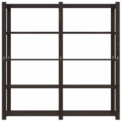 vidaXL Storage Rack Storage Units Shelf Industrial Shelving Solid Pinewood - black, 170 x 38 x 170 cm - Additional view 2