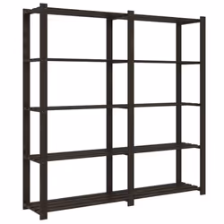 vidaXL Storage Rack Storage Units Shelf Industrial Shelving Solid Pinewood - black, 170 x 38 x 170 cm - Additional view 4