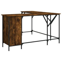 vidaXL Desk Office Desk Computer Table Study Writing Table Engineered Wood - smoked oak