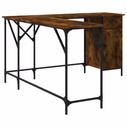 vidaXL Desk Office Desk Computer Table Study Writing Table Engineered Wood - smoked oak - Additional view 5