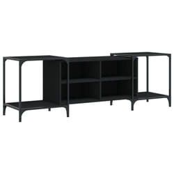 vidaXL TV Cabinet TV Unit Media TV Stand Entertainment Centre Engineered Wood - black, 153 x 37 x 50 cm