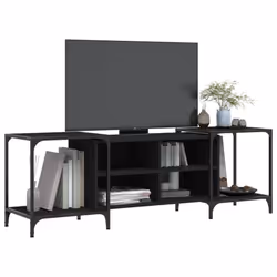 vidaXL TV Cabinet TV Unit Media TV Stand Entertainment Centre Engineered Wood - black, 153 x 37 x 50 cm