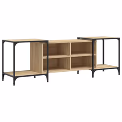 vidaXL TV Cabinet TV Unit Media TV Stand Entertainment Centre Engineered Wood - sonoma oak, 153 x 37 x 50 cm