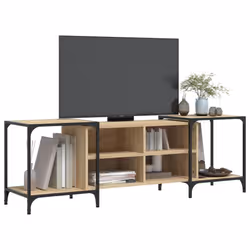 vidaXL TV Cabinet TV Unit Media TV Stand Entertainment Centre Engineered Wood - sonoma oak, 153 x 37 x 50 cm
