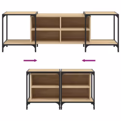vidaXL TV Cabinet TV Unit Media TV Stand Entertainment Centre Engineered Wood - sonoma oak, 153 x 37 x 50 cm - Additional view 6