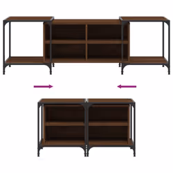 vidaXL TV Cabinet TV Unit Media TV Stand Entertainment Centre Engineered Wood - brown oak, 153 x 37 x 50 cm - Additional view 6