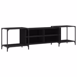 vidaXL TV Cabinet TV Unit Media TV Stand Entertainment Centre Engineered Wood - black, 203 x 37 x 50 cm