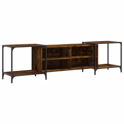 vidaXL TV Cabinet TV Unit Media TV Stand Entertainment Centre Engineered Wood - smoked oak, 203 x 37 x 50 cm