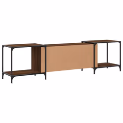 vidaXL TV Cabinet TV Unit Media TV Stand Entertainment Centre Engineered Wood - brown oak, 203 x 37 x 50 cm - Additional view 5