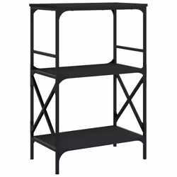 VidaXL 837617, Black, Metal, Wood, 590 mm, 350 mm, 1320 mm