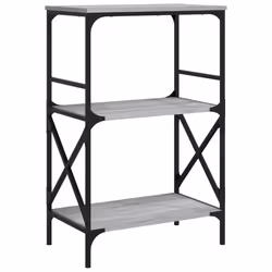 VidaXL 837620, Grey, Oak, Metal, Wood, 590 mm, 350 mm, 1320 mm