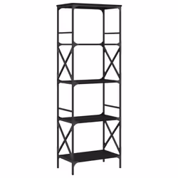 VidaXL 837622, Black, Metal, Wood, 590 mm, 350 mm, 1710 mm