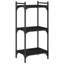 vidaXL Bookcase Bookshelf Storage Cabinet Rack Book Shelf Engineered Wood - black