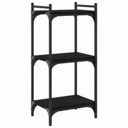 vidaXL Bookcase Bookshelf Storage Cabinet Rack Book Shelf Engineered Wood - black - Additional view 5