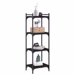vidaXL Bookcase Bookshelf Storage Cabinet Rack Book Shelf Engineered Wood - black, 40 x 30 x 120 cm - Additional view 2