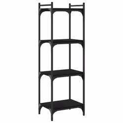 vidaXL Bookcase Bookshelf Storage Cabinet Rack Book Shelf Engineered Wood - black, 40 x 30 x 120 cm - Additional view 5