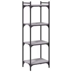 VidaXL 837635, Grey, Oak, Metal, Wood, 400 mm, 300 mm, 1200 mm