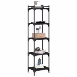 vidaXL Bookcase Bookshelf Storage Cabinet Rack Book Shelf Engineered Wood - black, 40 x 30 x 154 cm - Additional view 2