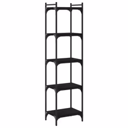 vidaXL Bookcase Bookshelf Storage Cabinet Rack Book Shelf Engineered Wood - black, 40 x 30 x 154 cm - Additional view 5