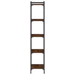 vidaXL Bookcase Bookshelf Storage Cabinet Rack Book Shelf Engineered Wood - brown oak, 40 x 30 x 154 cm - Additional view 4