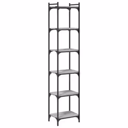 VidaXL 837645, Grey, Oak, Metal, Wood, 400 mm, 300 mm, 1880 mm