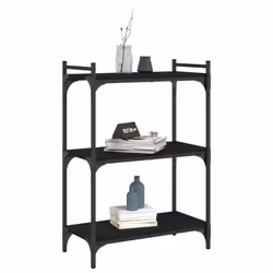 vidaXL Bookcase Bookshelf Storage Cabinet Rack Book Shelf Engineered Wood - black, 60 x 30 x 86 cm - Additional view 2