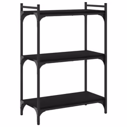 vidaXL Bookcase Bookshelf Storage Cabinet Rack Book Shelf Engineered Wood - black, 60 x 30 x 86 cm - Additional view 5
