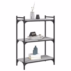 vidaXL Bookcase Bookshelf Storage Cabinet Rack Book Shelf Engineered Wood - grey sonoma, 60 x 30 x 86 cm - Additional view 2