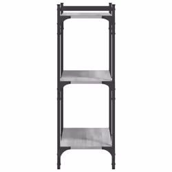 vidaXL Bookcase Bookshelf Storage Cabinet Rack Book Shelf Engineered Wood - grey sonoma, 60 x 30 x 86 cm - Additional view 4